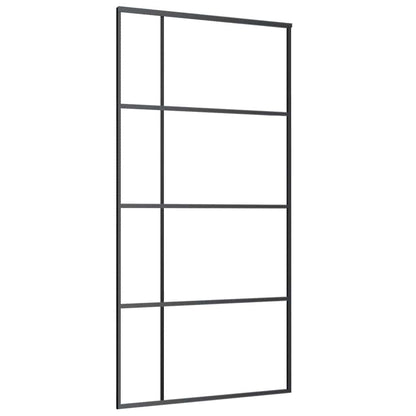 Sliding Door ESG Glass and Aluminum 40.4"x80.7" Black