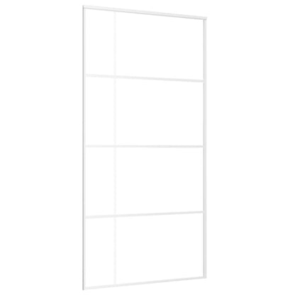 Sliding Door ESG Glass and Aluminium 102.5x205 cm White