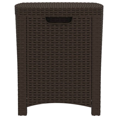 Garden Storage Box 39x39x46 cm PP Rattan Brown