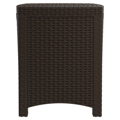 Garden Storage Box 39x39x46 cm PP Rattan Brown