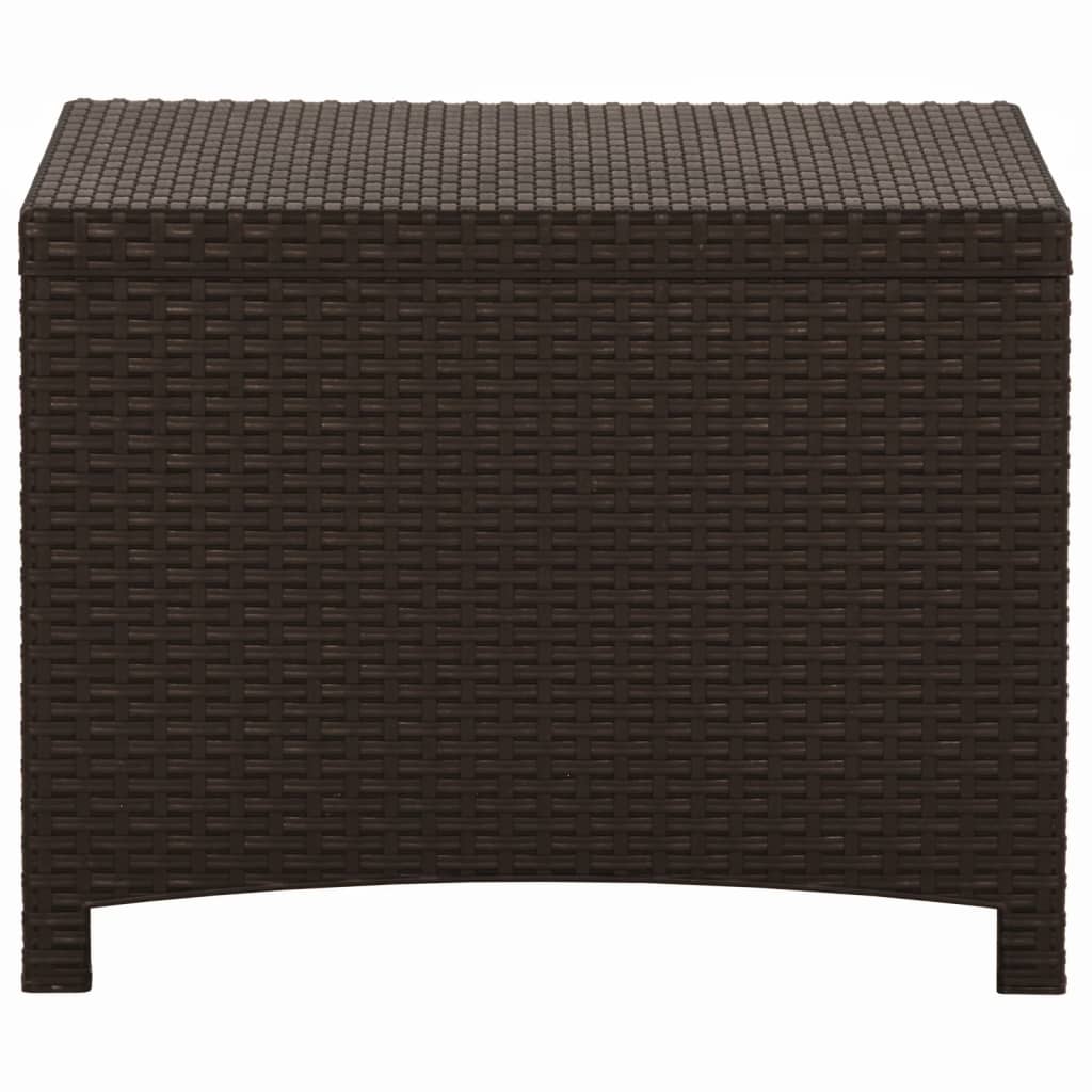 Garden Storage Box 60x54x41 cm PP Rattan Brown