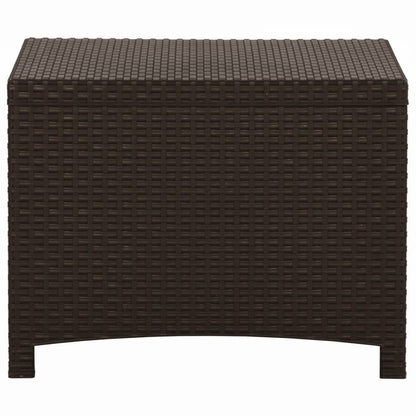 Garden Storage Box 60x54x41 cm PP Rattan Brown