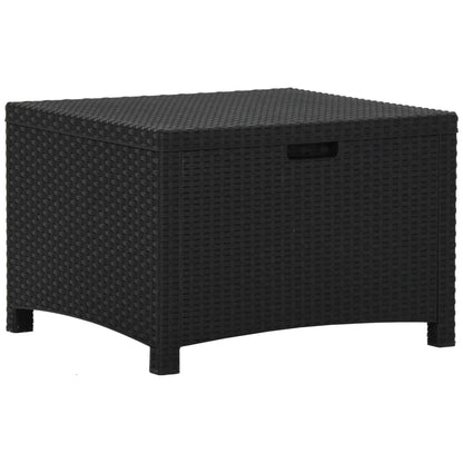 Garden Storage Box 60x54x41 cm PP Rattan Graphite