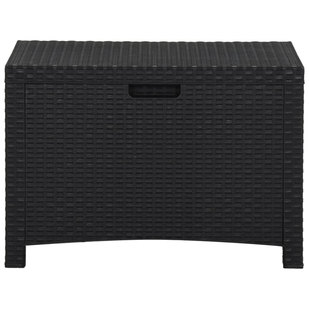 Garden Storage Box 60x54x41 cm PP Rattan Graphite