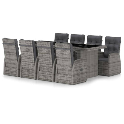 Garden Dining Set | Grey | PE rattan | Large | Garden Dining Set