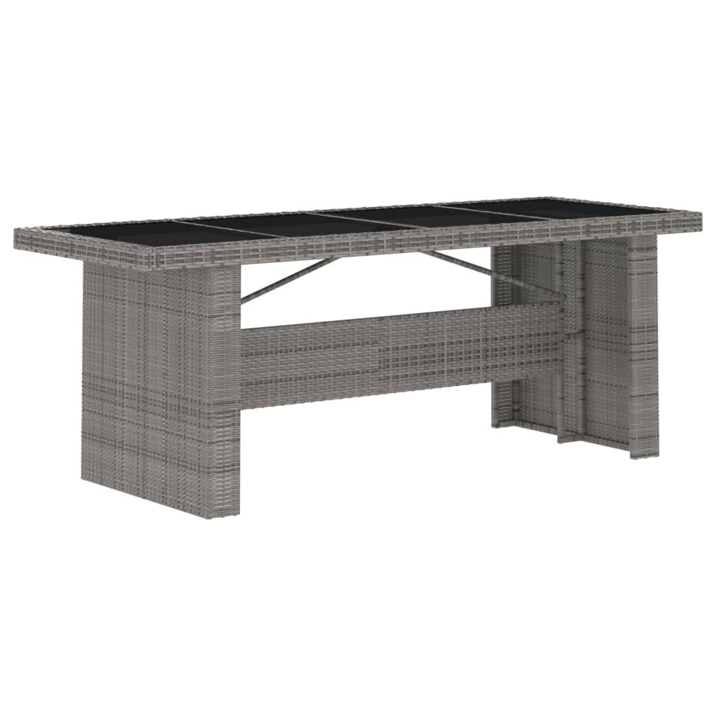 Garden Dining Set | Grey | PE rattan | Large | Garden Dining Set