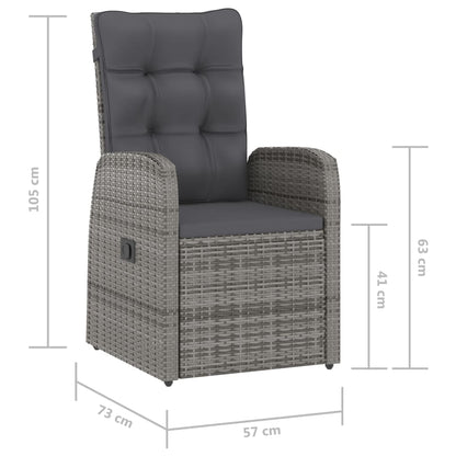 Garden Dining Set | Grey | PE rattan | Large | Garden Dining Set