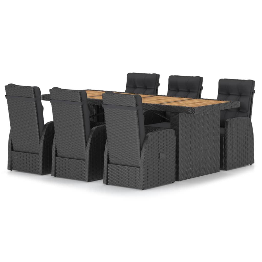 Garden Dining Set | Black | PE rattan | Large | Garden Dining Set