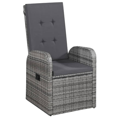Garden Dining Set | Grey | Poly rattan and solid acacia wood | Medium