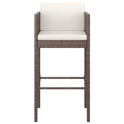 Garden Bar Set | Brown | PE rattan | Medium | Footrest | Garden Bar Set