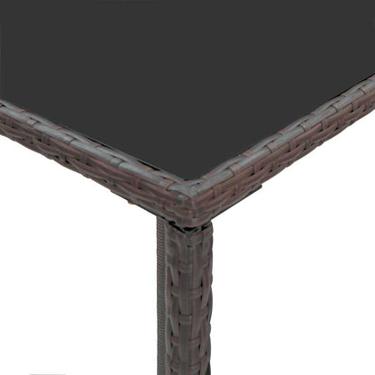 Garden Bar Set | Brown | PE rattan | Medium | Footrest | Garden Bar Set