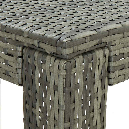 5 Piece Garden Bar Set with Cushions Poly Rattan Grey