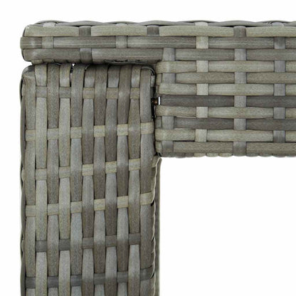 5 Piece Garden Bar Set with Cushions Poly Rattan Grey