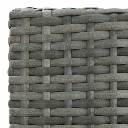 5 Piece Garden Bar Set with Cushions Poly Rattan Grey