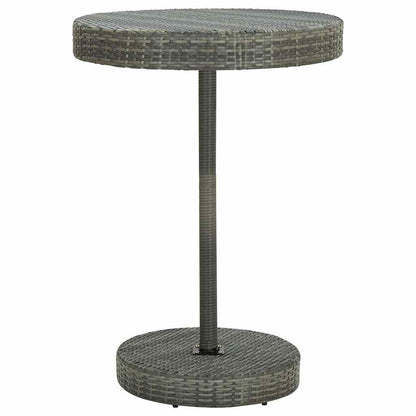 5 Piece Garden Bar Set with Cushions Poly Rattan Grey
