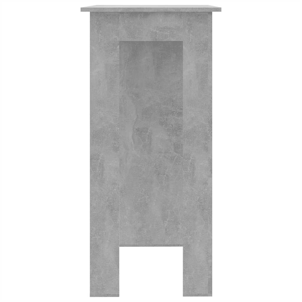 Bar Table with Shelf Concrete Grey 102x50x103.5 cm Engineered Wood