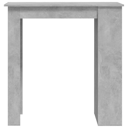 Bar Table with Storage Rack Concrete Grey 102x50x103.5 cm