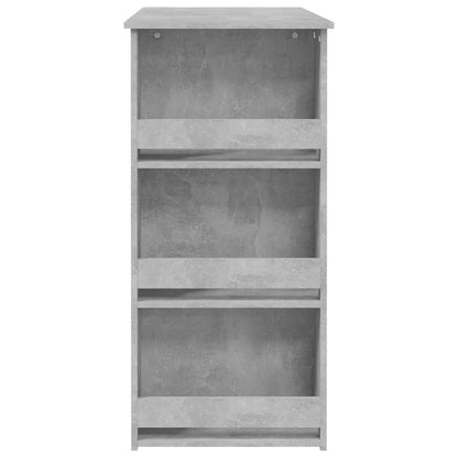 Bar Table with Storage Rack Concrete Grey 102x50x103.5 cm