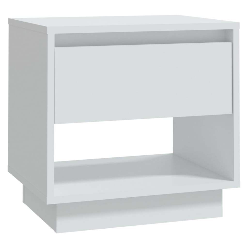 Bedside Cabinet | White | Engineered Wood | 45 cm x 34 cm x 44 cm