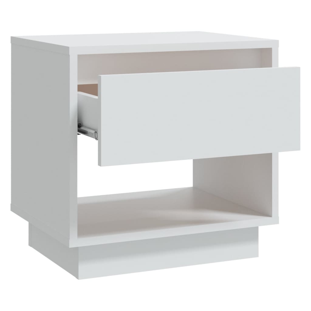 Bedside Cabinet | White | Engineered Wood | 45 cm x 34 cm x 44 cm