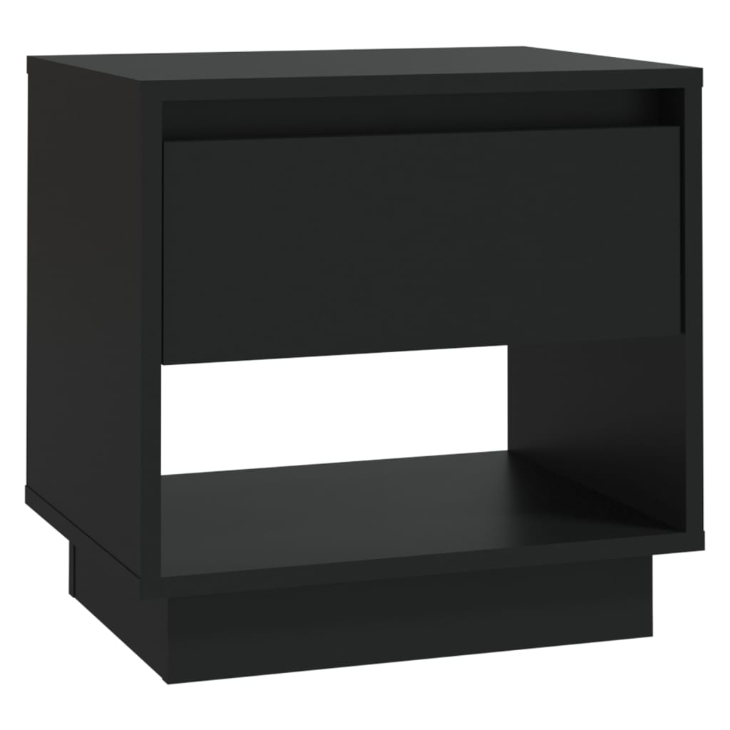 Bedside Cabinet | Black | Engineered wood