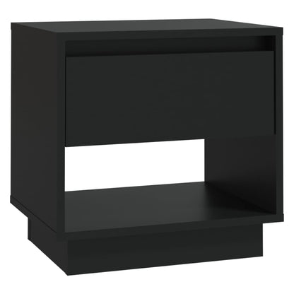 Bedside Cabinet | Black | Engineered wood