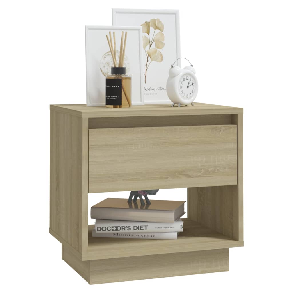 Bedside Cabinet | Sonoma oak | Engineered wood | Bedside Cabinet