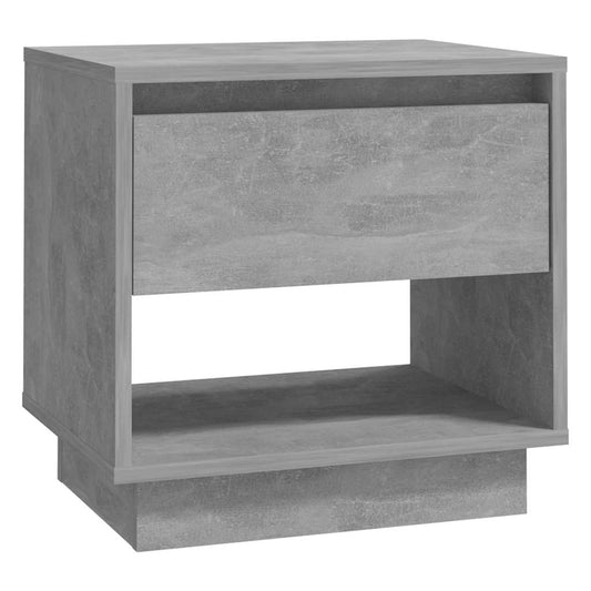 Bedside Cabinet | Concrete Grey | Engineered Wood | 45x34x44 cm