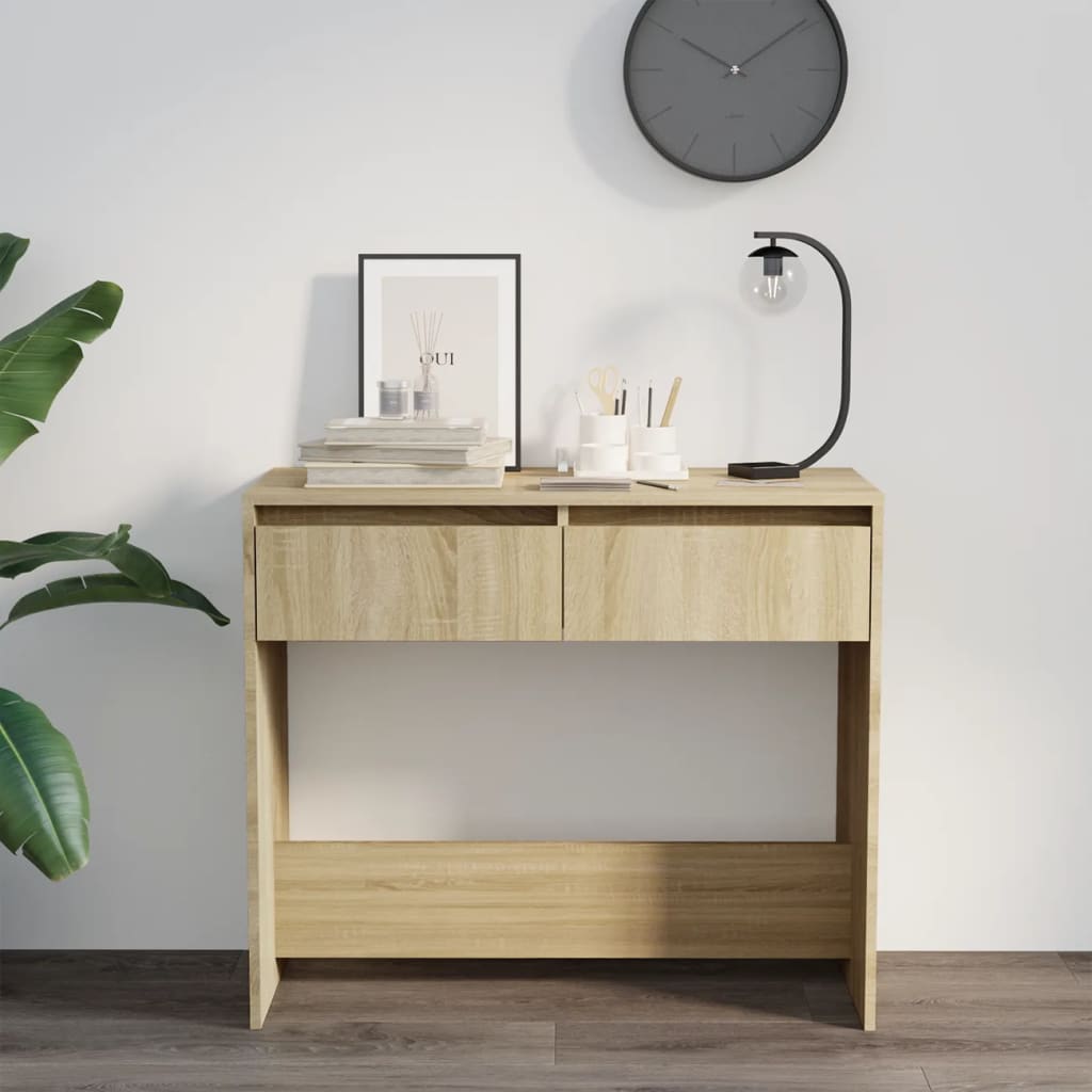 Console Table Sonoma Oak 89x41x76.5 cm Steel