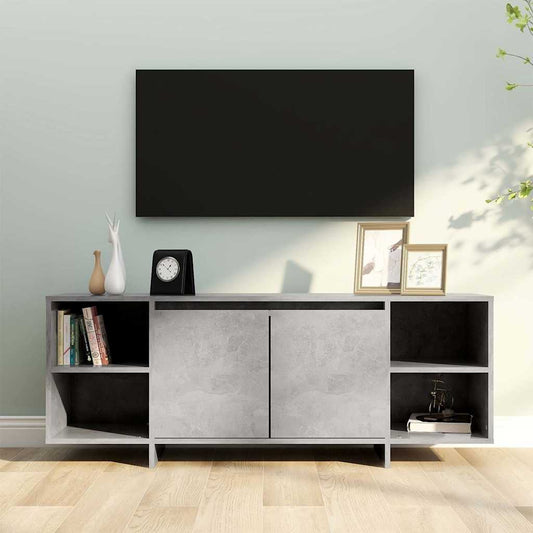 TV Cabinet | Concrete Grey | Engineered Wood | Medium | Shelving
