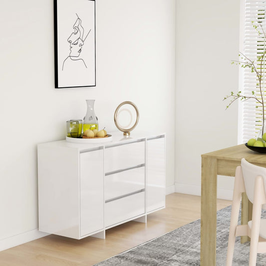 Sideboard | High gloss white | Engineered Wood | Medium | Sideboard