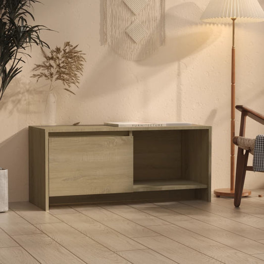 TV Cabinet | Sonoma oak | Engineered wood | 90 cm long | Storage
