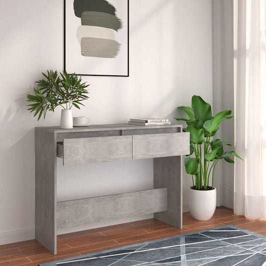 Console Table | Concrete grey | Engineered wood | 100 cm | Console Table