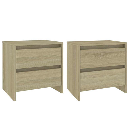 Bedside Cabinet | Set of 2 | Sonoma Oak | Engineered wood | Compact