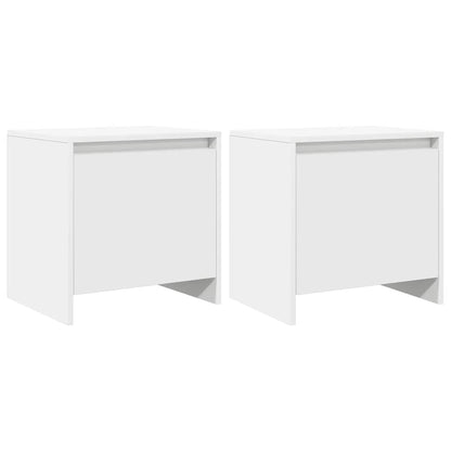 Bedside Cabinets 2 pcs White 45x34x44.5 cm Engineered Wood