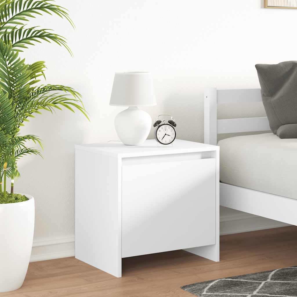 Bedside Cabinets 2 pcs White 45x34x44.5 cm Engineered Wood