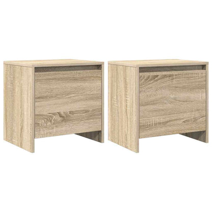 Bedside Cabinets 2 pcs Sonoma Oak 45x34x44.5 cm Engineered Wood