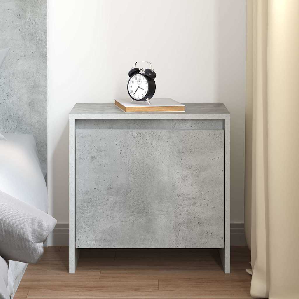 Bedside Cabinet Concrete Grey 45x34x44.5 cm Engineered Wood