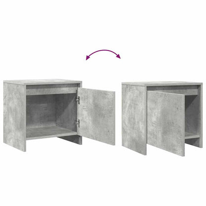 Bedside Cabinet Concrete Grey 45x34x44.5 cm Engineered Wood