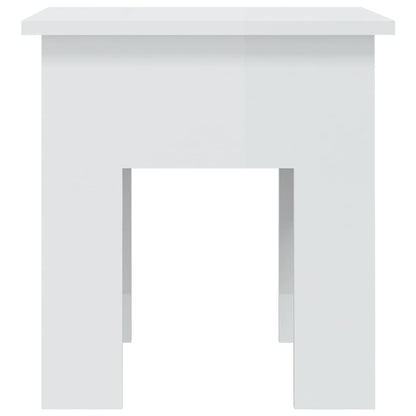 Coffee Table High Gloss White 40x40x42 cm Engineered Wood