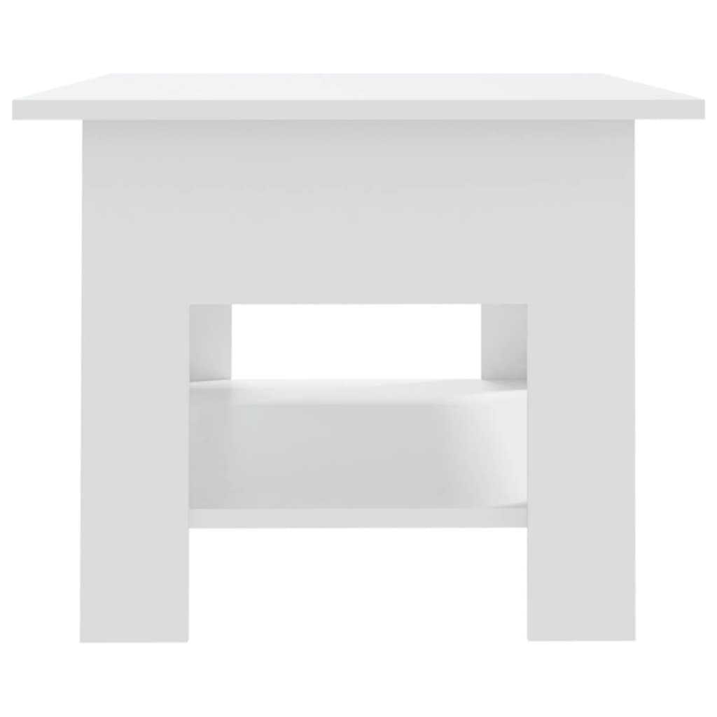 Coffee Table White 40.2"x21.7"x16.5" Engineered Wood