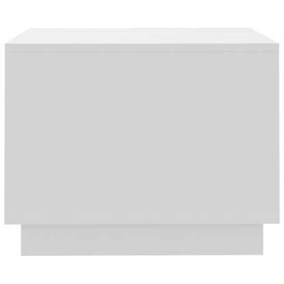 Coffee Table White 21.7"x21.7"x16.9" Engineered Wood