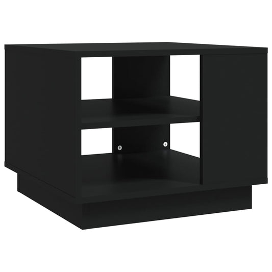 Coffee Table Black 55x55x43 cm Engineered Wood