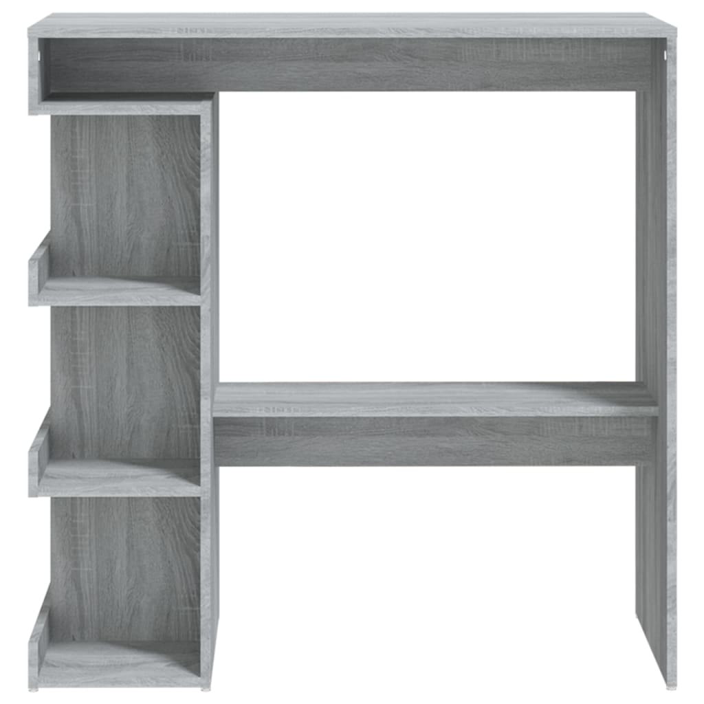 Bar Table with Storage Rack Grey Sonoma 100x50x101.5 cm