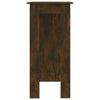 Bar Table with Shelf Smoked Oak 102x50x103.5 cm Engineered Wood