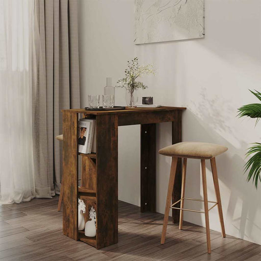 Bar Table | Smoked Oak | Engineered Wood | Small | Bar Table