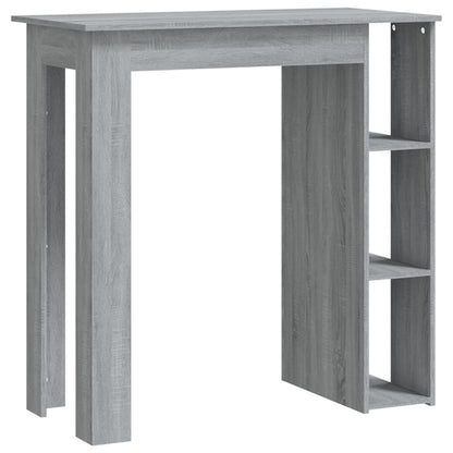 Bar Table with Shelf Grey Sonoma 102x50x103.5 cm Engineered Wood