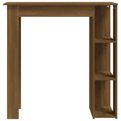 Bar Table with Shelf Brown Oak 102x50x103.5 cm Engineered Wood