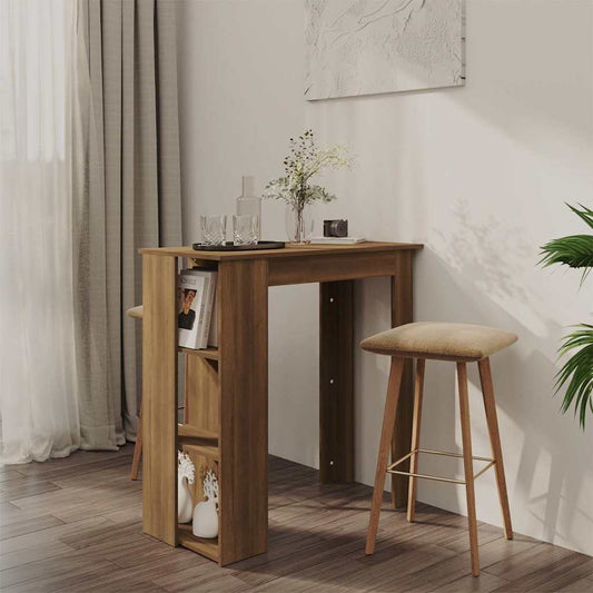 Bar Table | Brown oak | Engineered wood | Medium | Bar Table