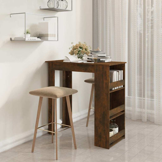 Bar Table | Smoked Oak | Engineered Wood | Bar Table | Rectangular